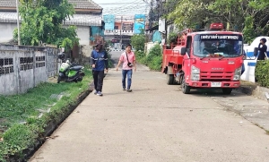 กองสาธารณสุขและสิ่งแวดล้อม ร่วมกับ งานป้องกันฯ สำนักปลัด เทศบาลตำบลตาดทอง ทำความสะอาดขุดลอก ล้างบริเวณคลองน้ำในพื้นที่ตำบลตาดทอง อำเภอเมืองยโสธร จังหวัดยโสธร