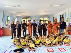 เทศบาลตำบลตาดทอง ร่วมโครงการฝึกซ้อมแผนอัคคีภัยศูนย์พัฒนาเด็กเล็กบ้านตาดทอง  ประจำปีการศึกษา 2568