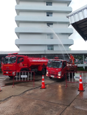นายกภัคสุนันท์ นำทีมเทศบาลตำบลตาดทอง ร่วมพิธีเปิดและร่วมซักซ้อมแผนอัคคีภัยโรงพยาบาลยโสธร ประจำปี 2569