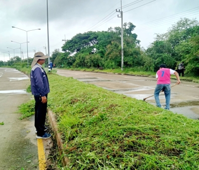 เทศบาลตำบลตาดทอง ลงพื้นที่ดำเนินการโครงการ “จัดระเบียบท้องถิ่น 1 อปท 1 ถนนสวย ปลอดภัย” ประจำปีงบประมาณ 2568