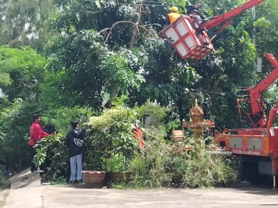 เทศบาลตำบลตาดทอง ลงพื้นที่ทำกิจกรรมจิตอาสาทำความสะอาดในพื้นที่ตำบลตาดทอง อำเภอเมืองยโสธร จังหวัดยโสธร